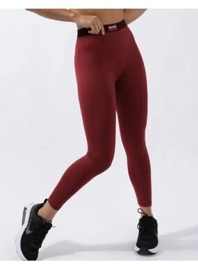 Adam Selman Sport Bonded Leggings in Oxblood